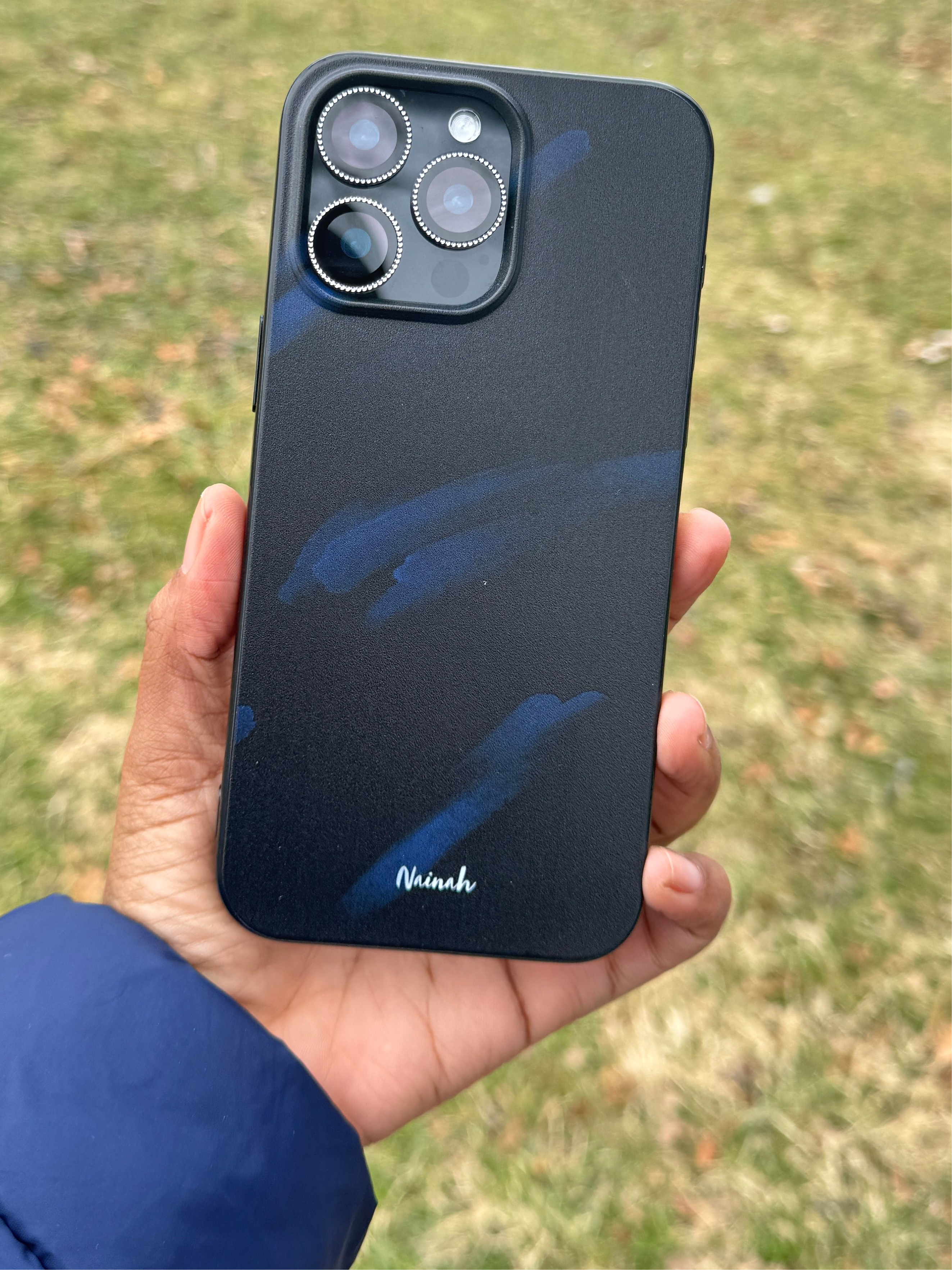 Blue Watercolor Brush Case For iPhones